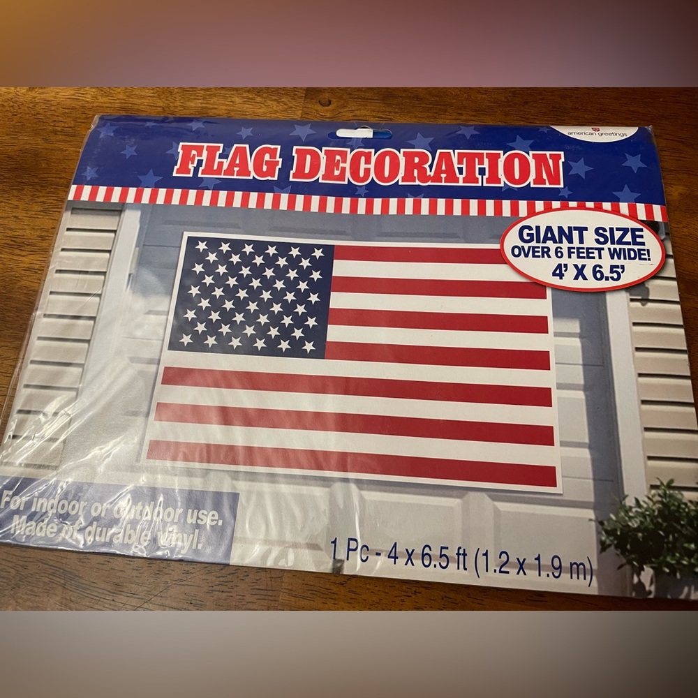 Flag Decoration Giant Size 4ft x 6.5ft NEW American Greetings